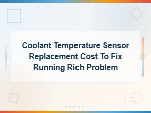Coolant Temperature Sensor Replacement Cost to Fix Running Rich Problem